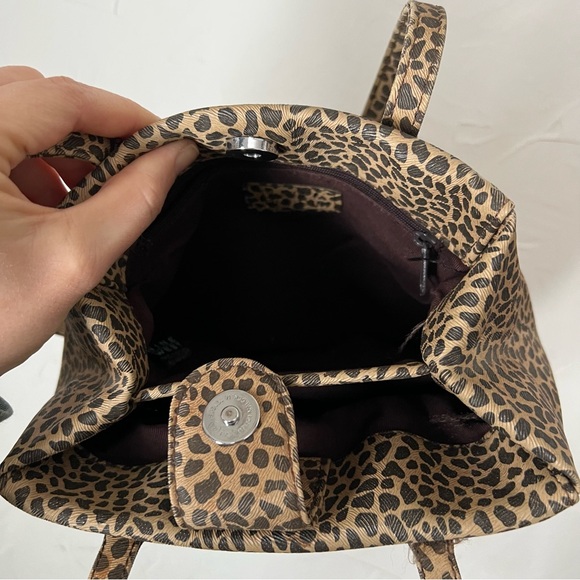 Nine West Brown Leopard Print Purse Quiet Luxury Animal Print Statement Bag - Picture 5 of 5